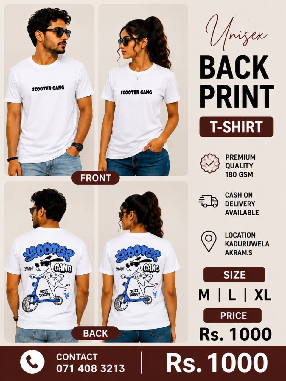 Comfort Meets Style – Unisex Back Print Collection