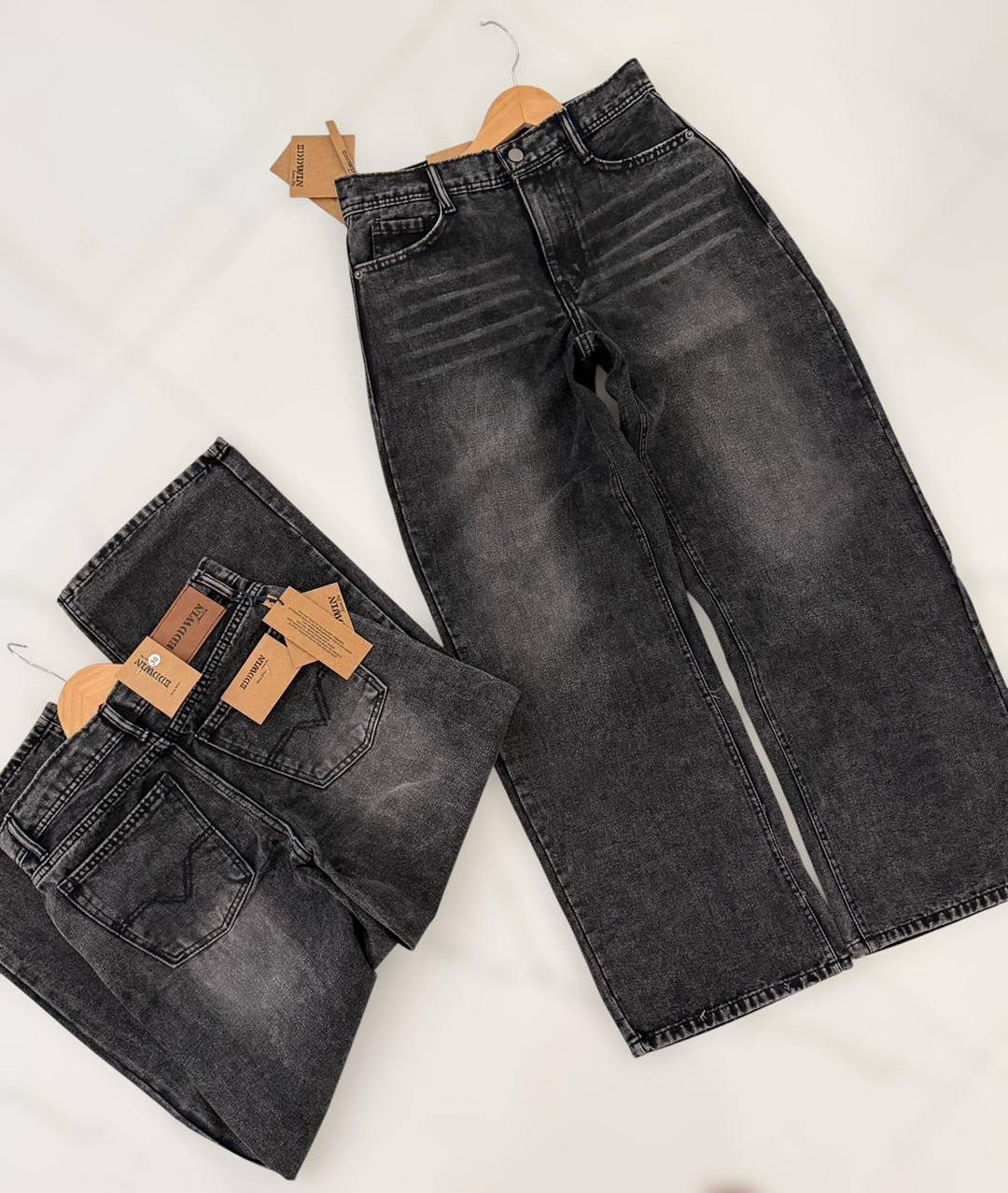 ACID WASH BIG FOLD DENIM AVAILABLE FOR SALE
