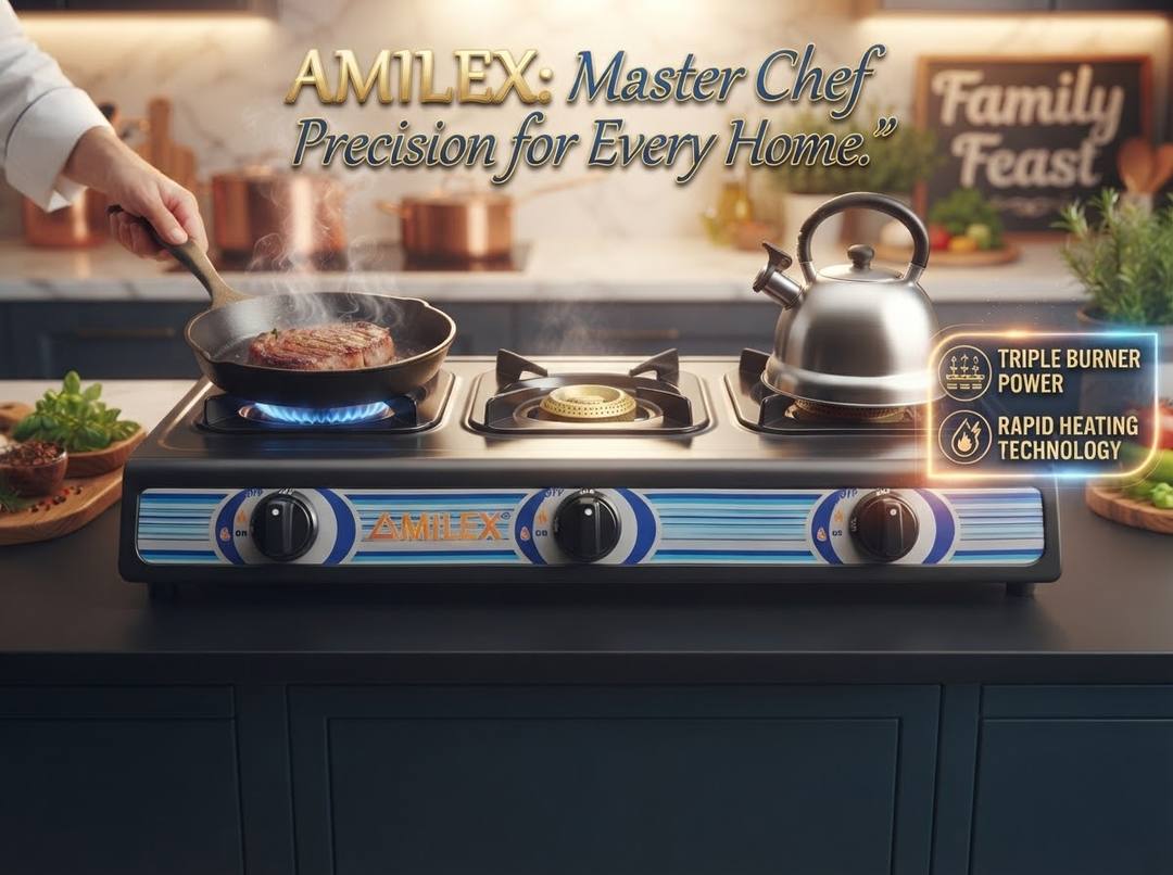 AMILEX 3-BURNER GAS COOKER FOR SALE