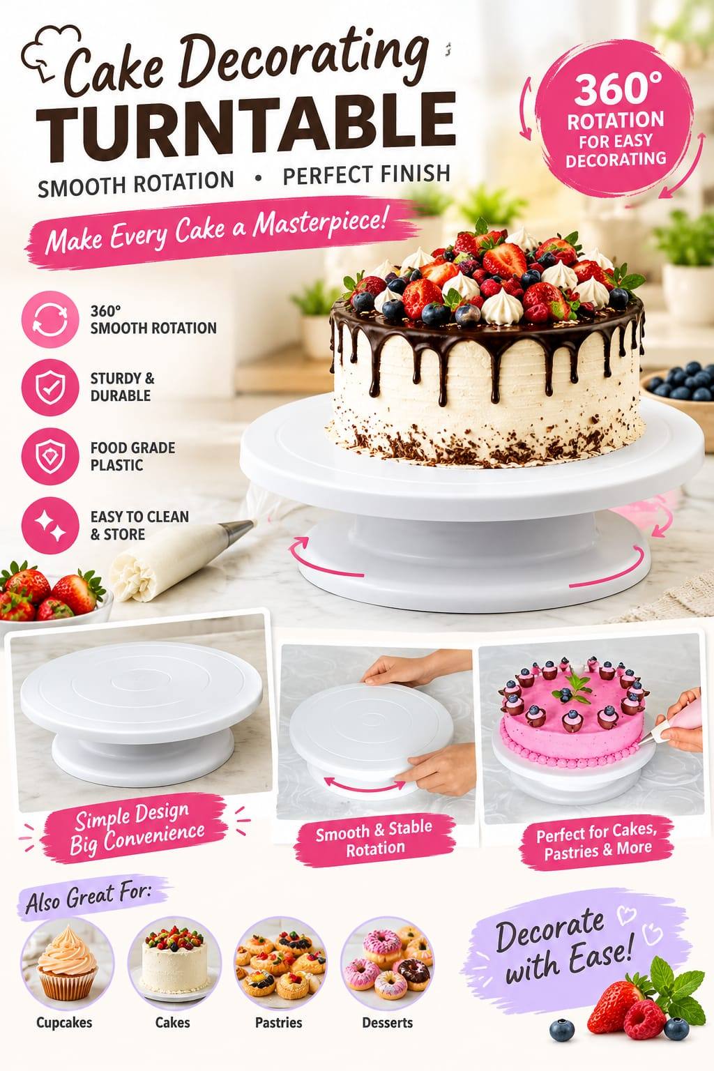 CAKE ROTATING TURNTABLE