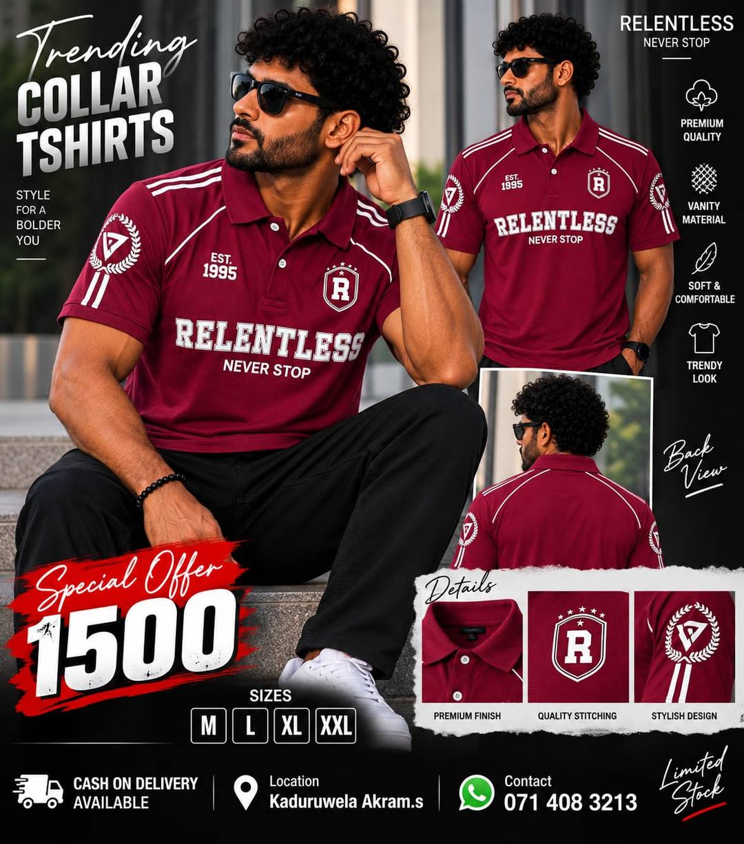 TRENDING COLLAR T-SHIRTS AVAILABLE