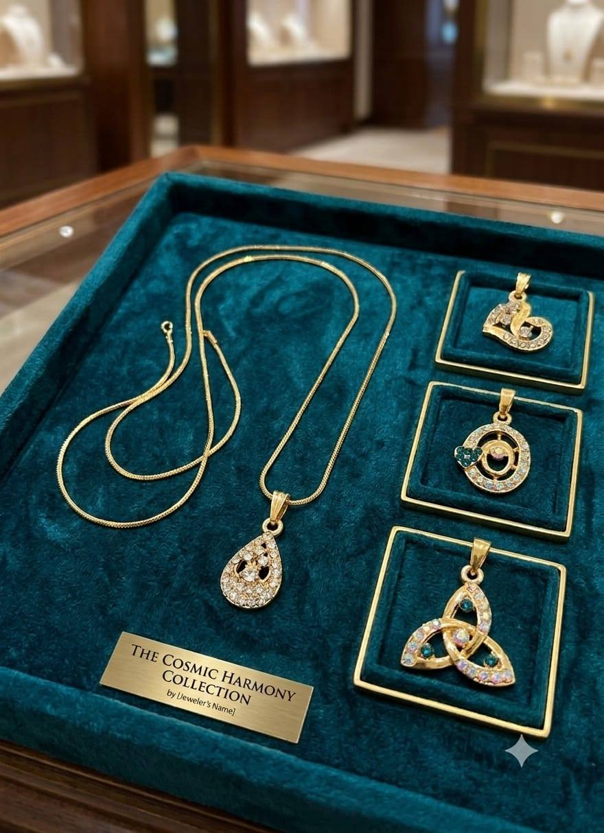 4PCS Pendant & Chain Set