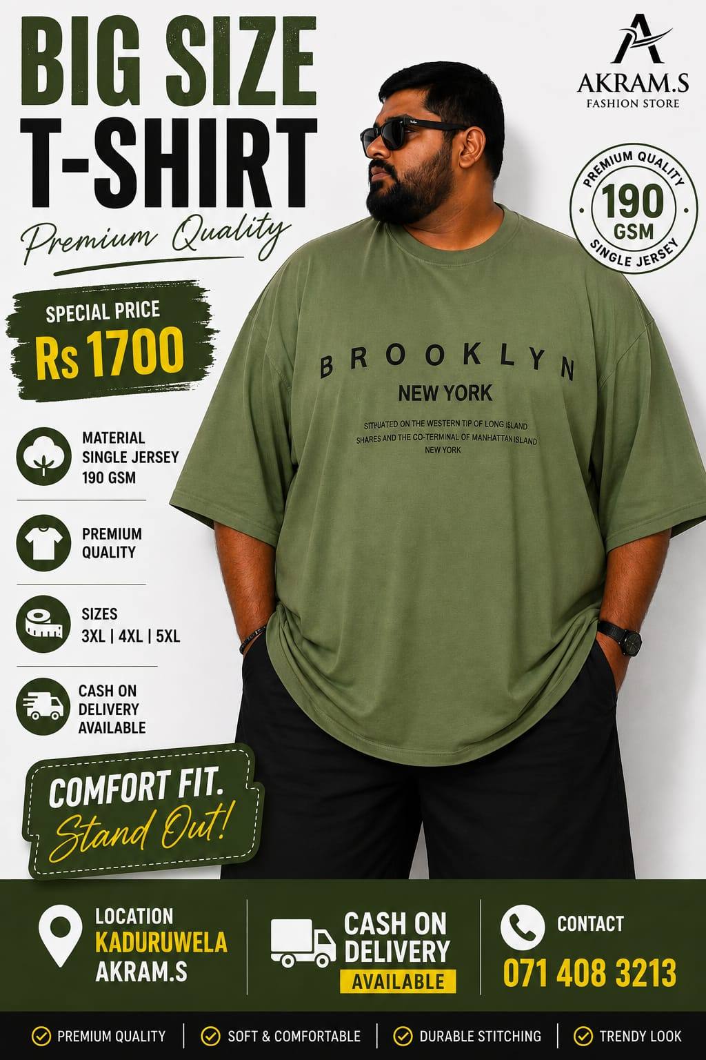 Premium Quality T-Shirt for Big Sizes