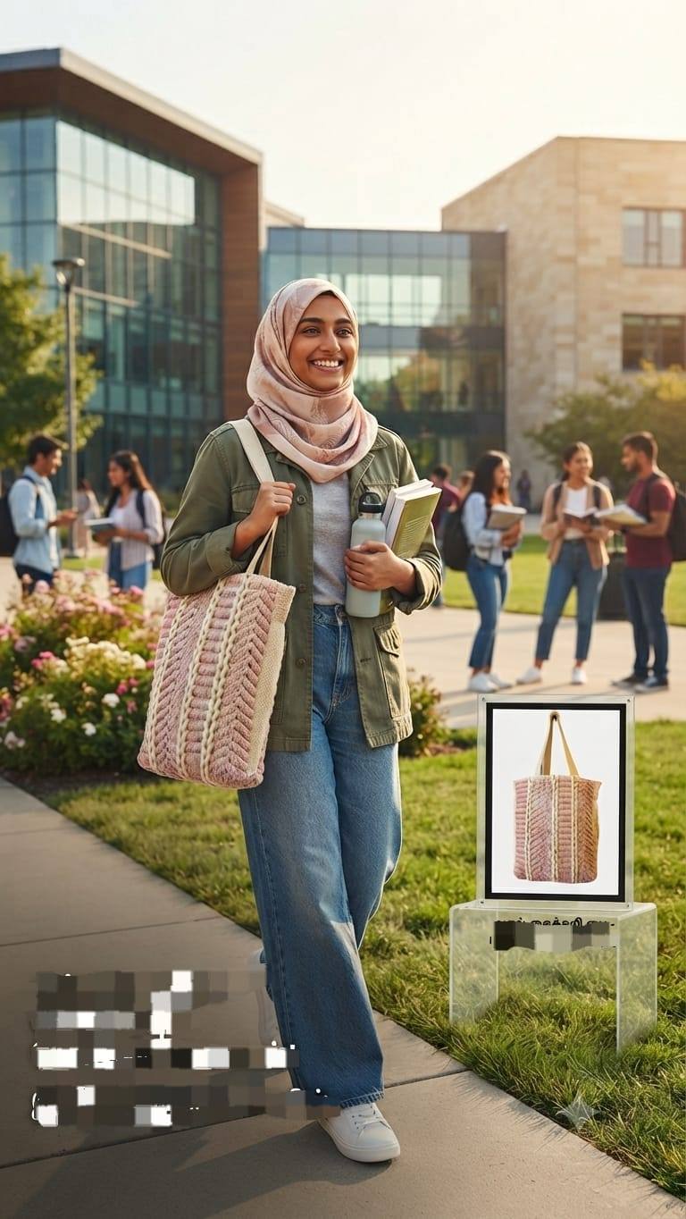 Imported Printed Macron Side Fashion Bag