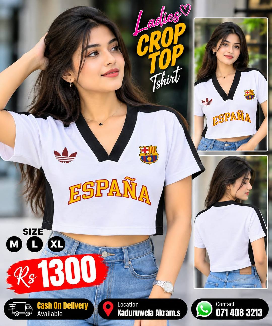 LADIES CROP TOP T-SHIRT