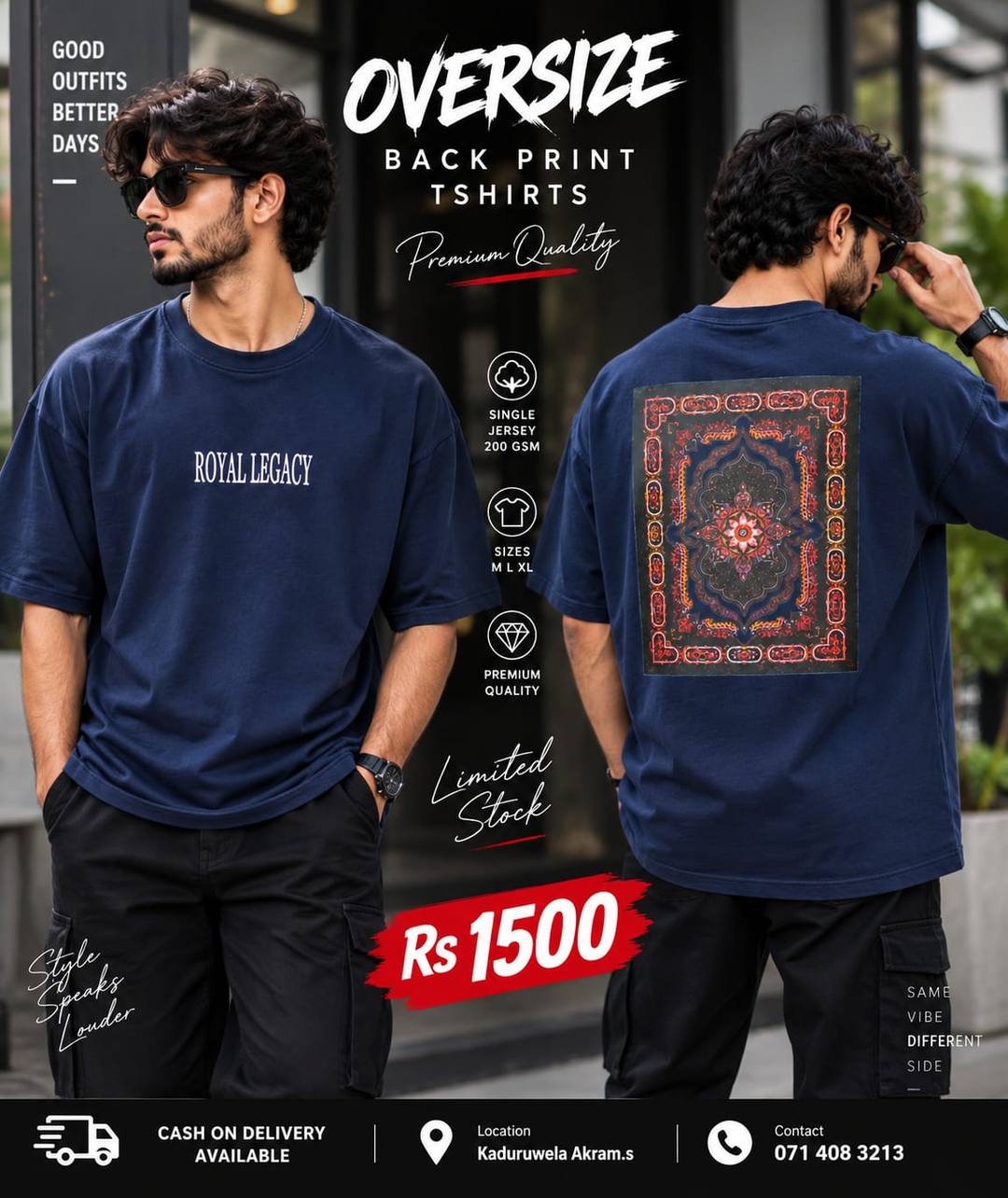 OVERSIZE BACK PRINT T-SHIRTS