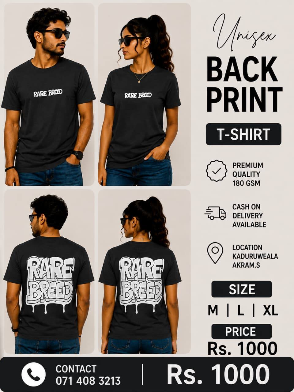 NEW ARRIVAL – Trendy Back Print Tee