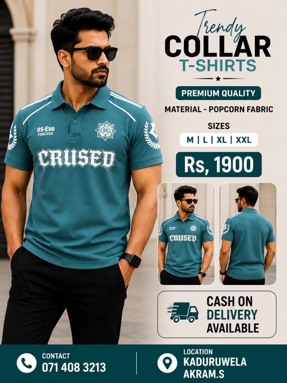 NEW TRENDY COLLAR T-SHIRTS FOR MEN