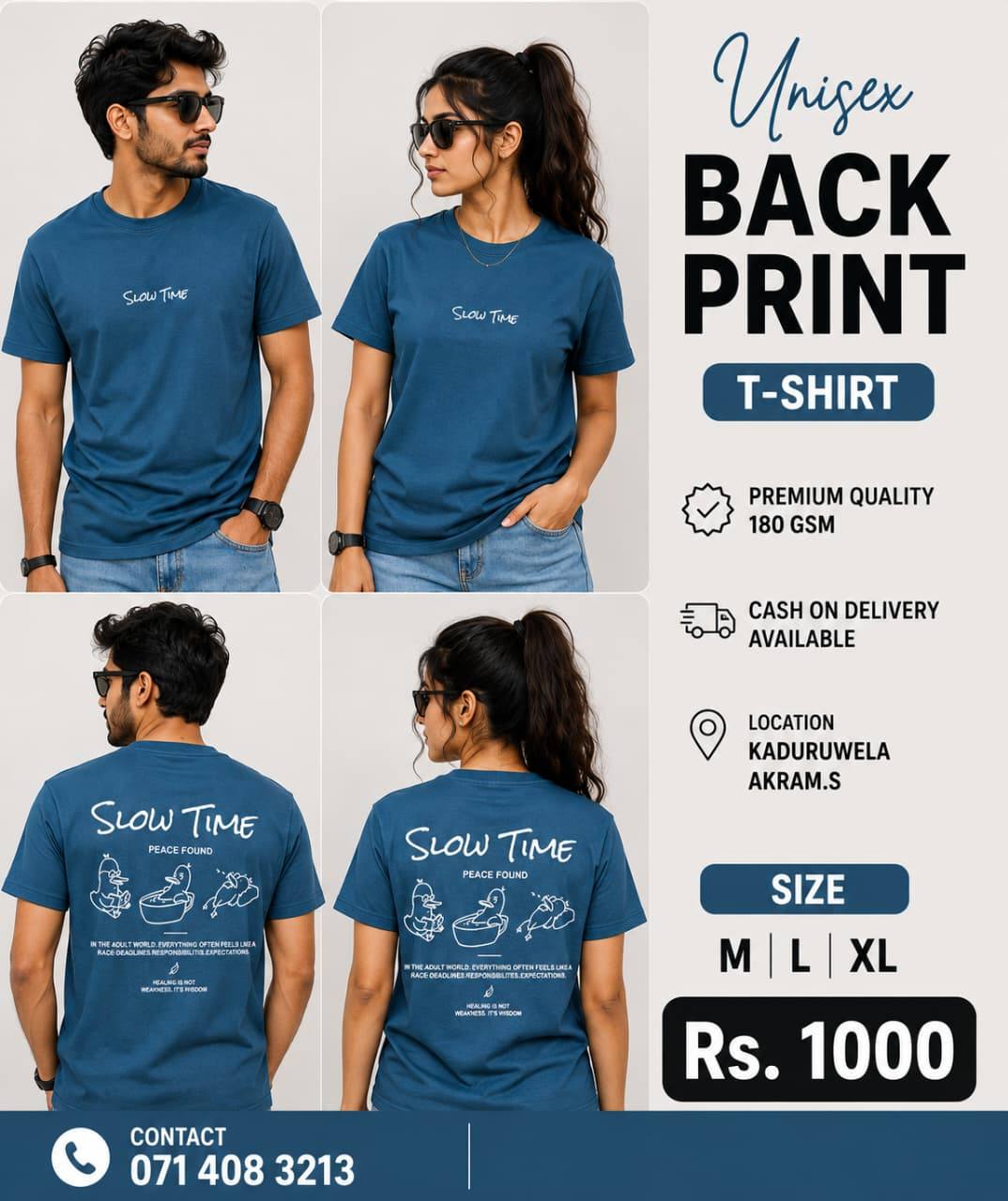 HOT NEW ARRIVAL – BACK PRINT T-SHIRT