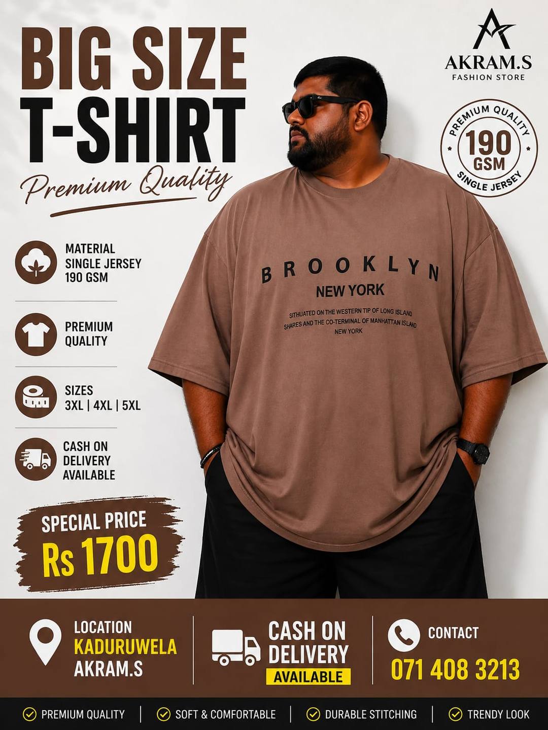 Big Size T-Shirt – Only Rs. 1,700!