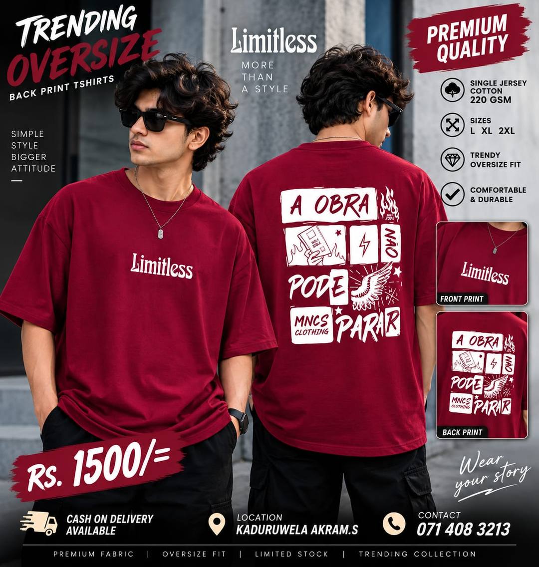 TRENDING OVERSIZE BACK PRINT T-SHIRT FOR SALE
