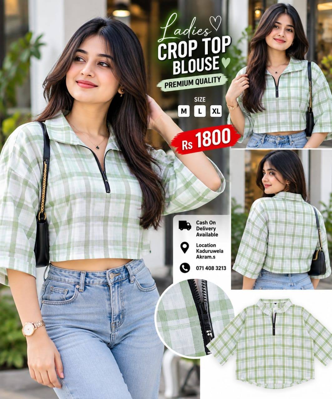 STYLISH LADIES CROP TOP BLOUSE