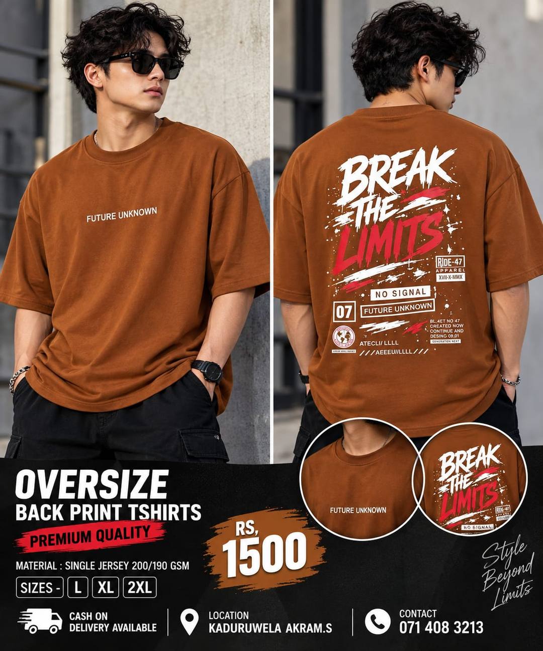 BACK PRINT T-SHIRTS OVERSIZE