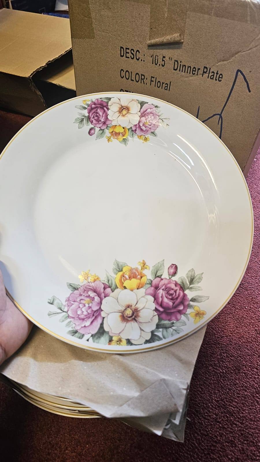 10.5" Floral Ceramic Incense Plate For Sale