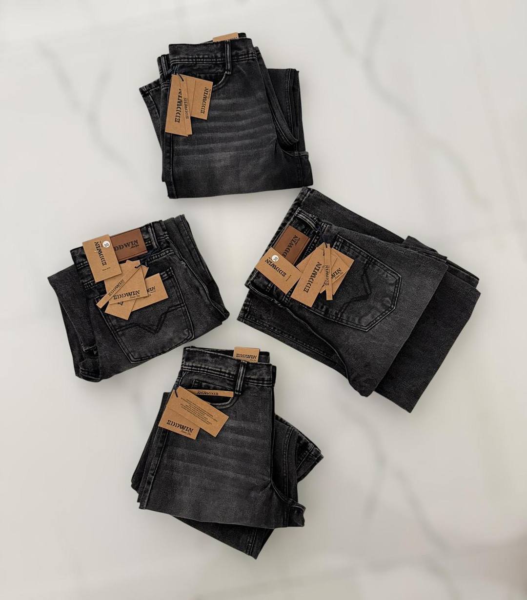 ACID WASH BIG FOLD DENIM FOR SALE