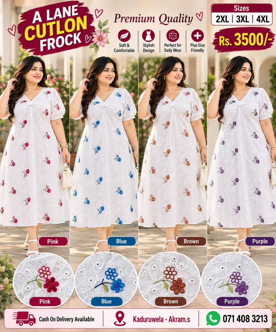 Beautiful & Stylish Look Ladies Frock