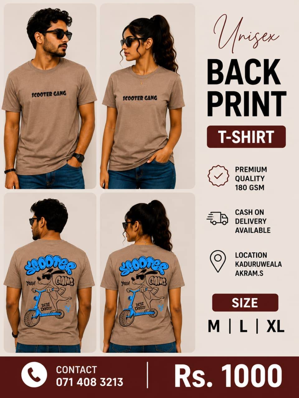 Our Trendy Back Print T-Shirts