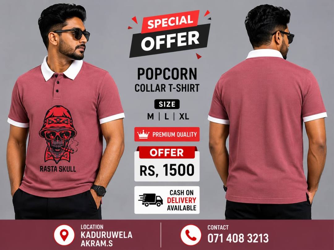 HOT DEAL – POPCORN COLLAR T-SHIRT