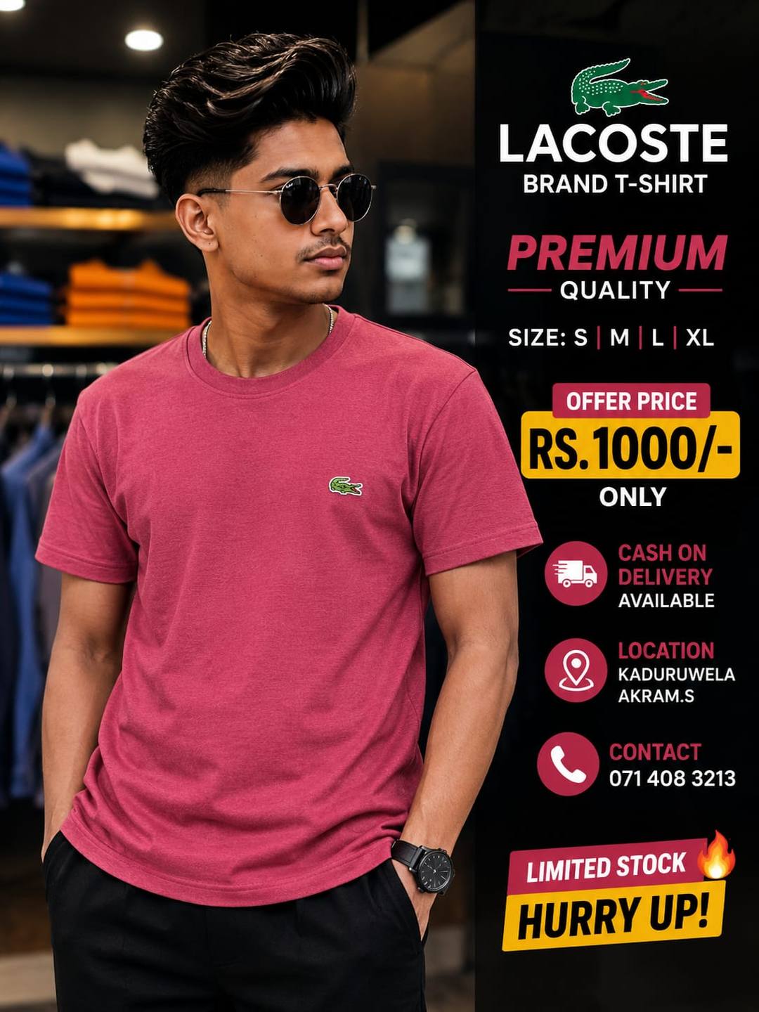 LACOSTE T-SHIRT AVAILABLE