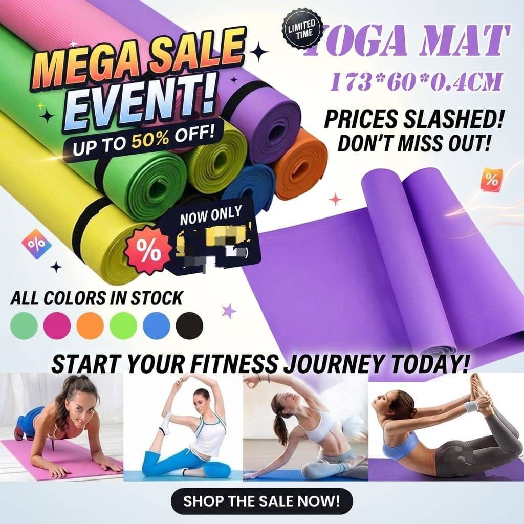 YOGA MAT – 4MM AVAILABLE HERE