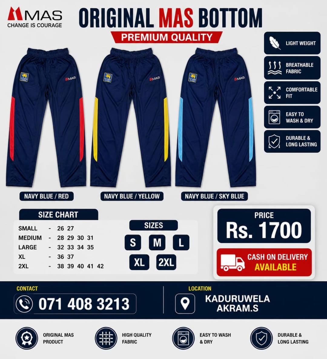 MAS Cricket Bottoms
