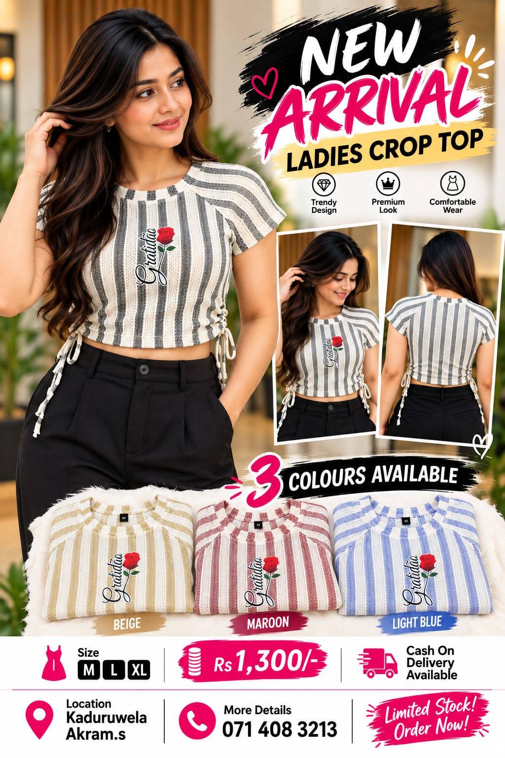 STYLISH LADIES CROP TOP