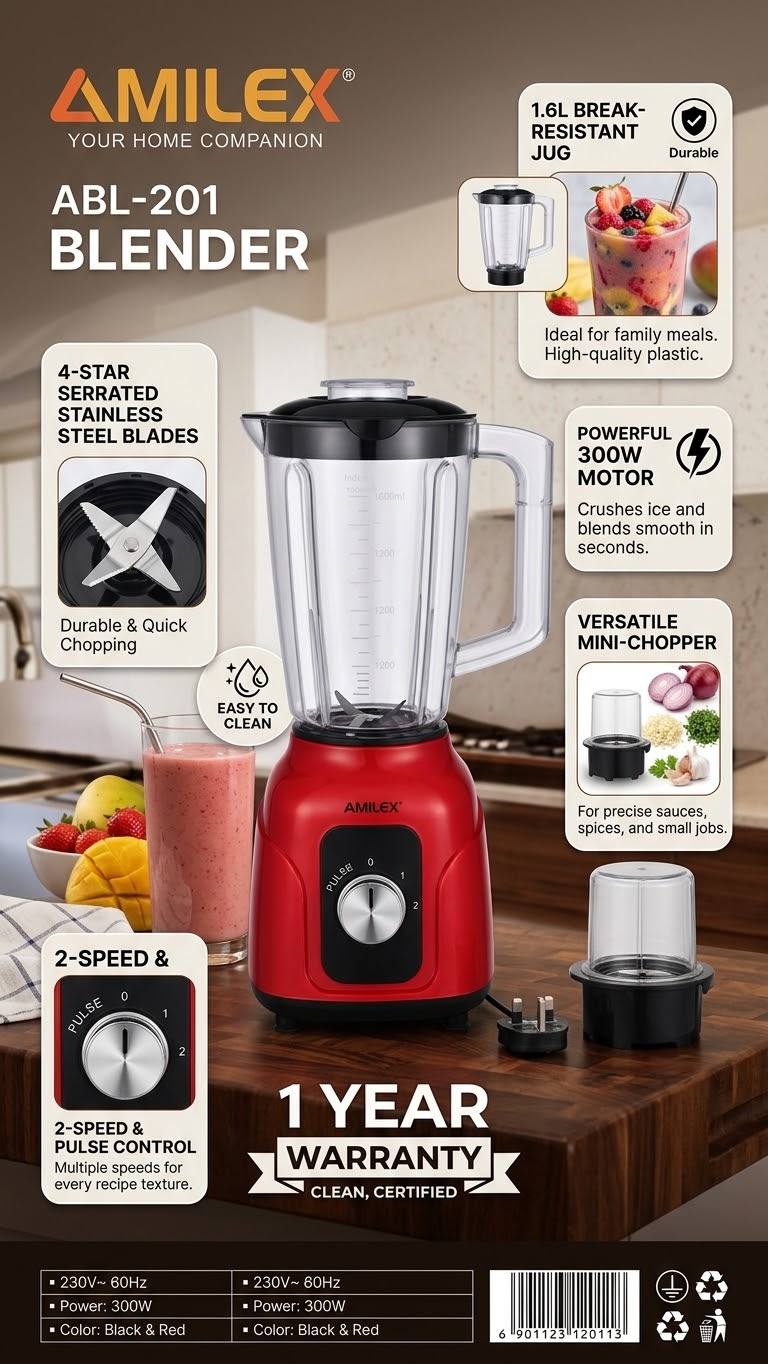 2-IN-1 AMILEX BLENDER – ABL 201