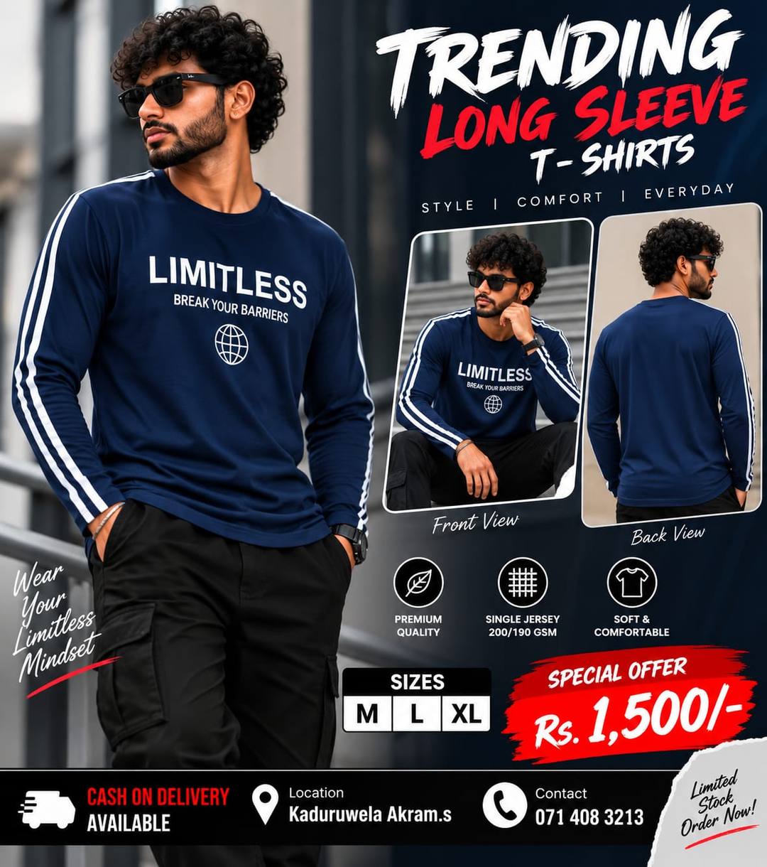 TRENDING LONG SLEEVE T-SHIRT AVAILABLE