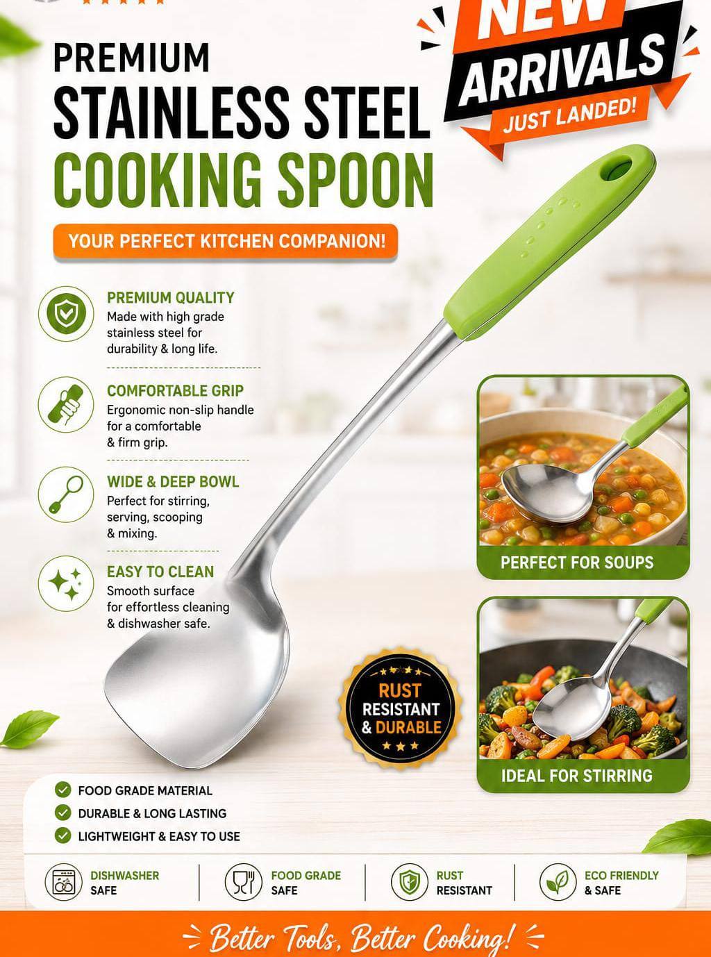 Stainless Steel Serving Spoon