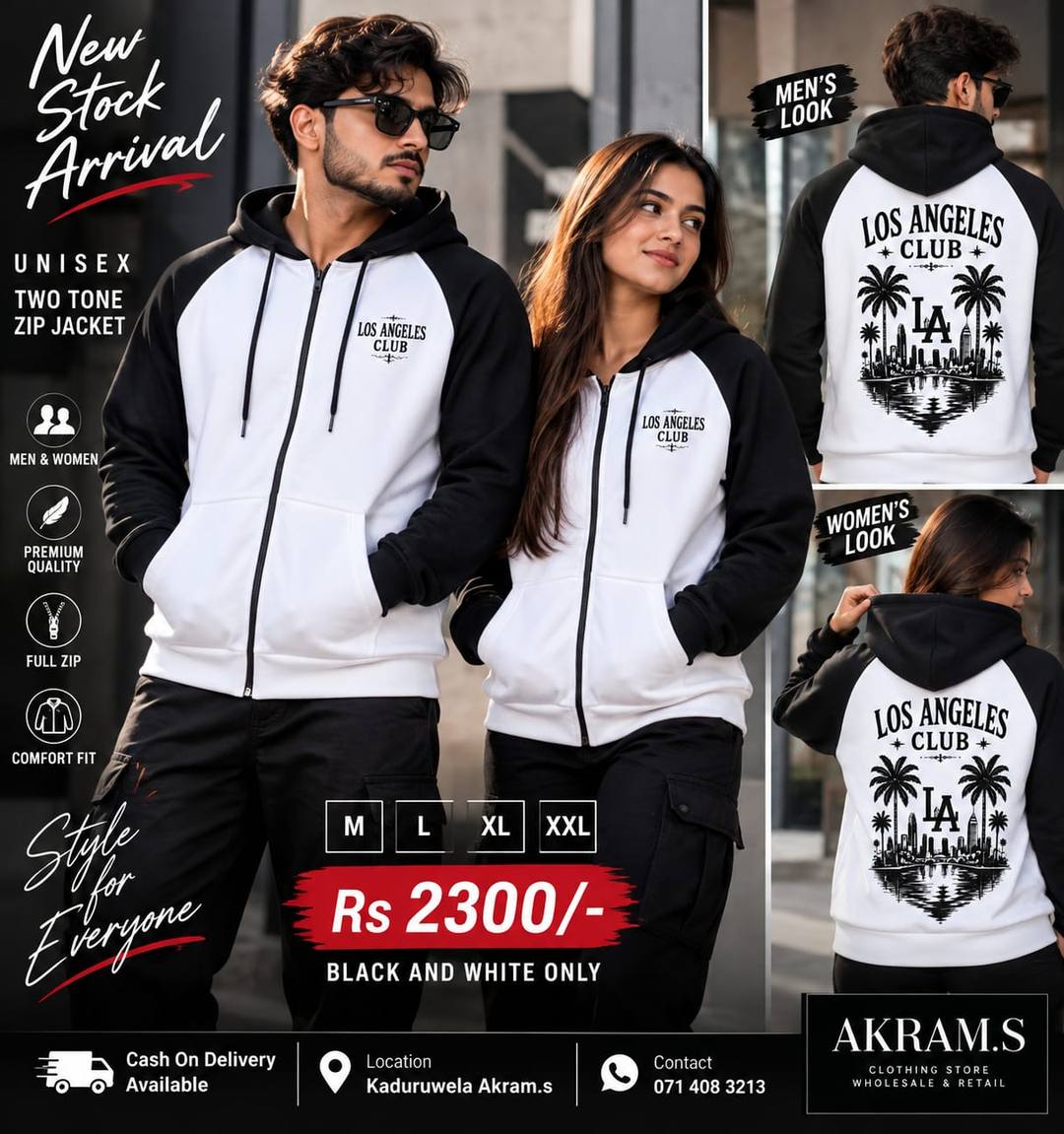 UNISEX TWO-TONE ZIP JACKET