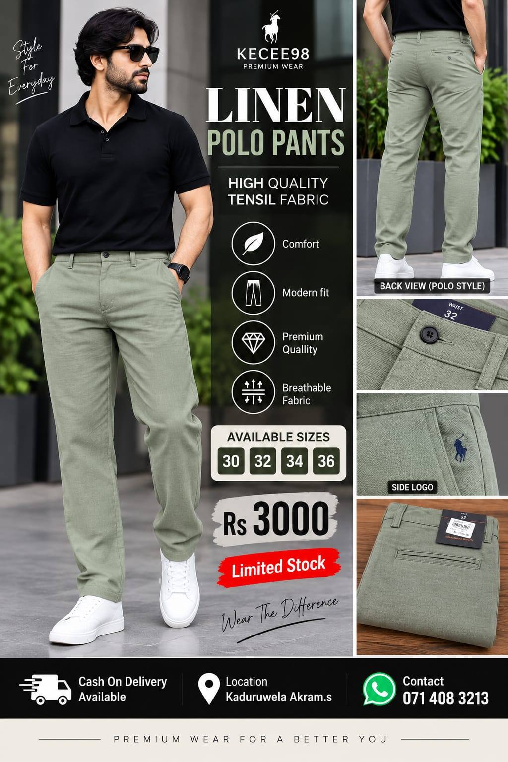 TRENDING LINEN POLO PANTS