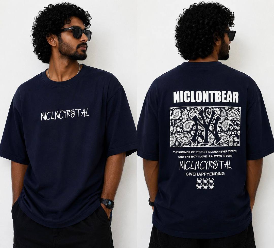 Over-sized Back Print T-Shirts