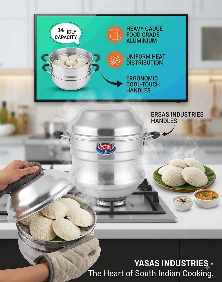 Idly Steamer 14" – 2 in 1 For Sale