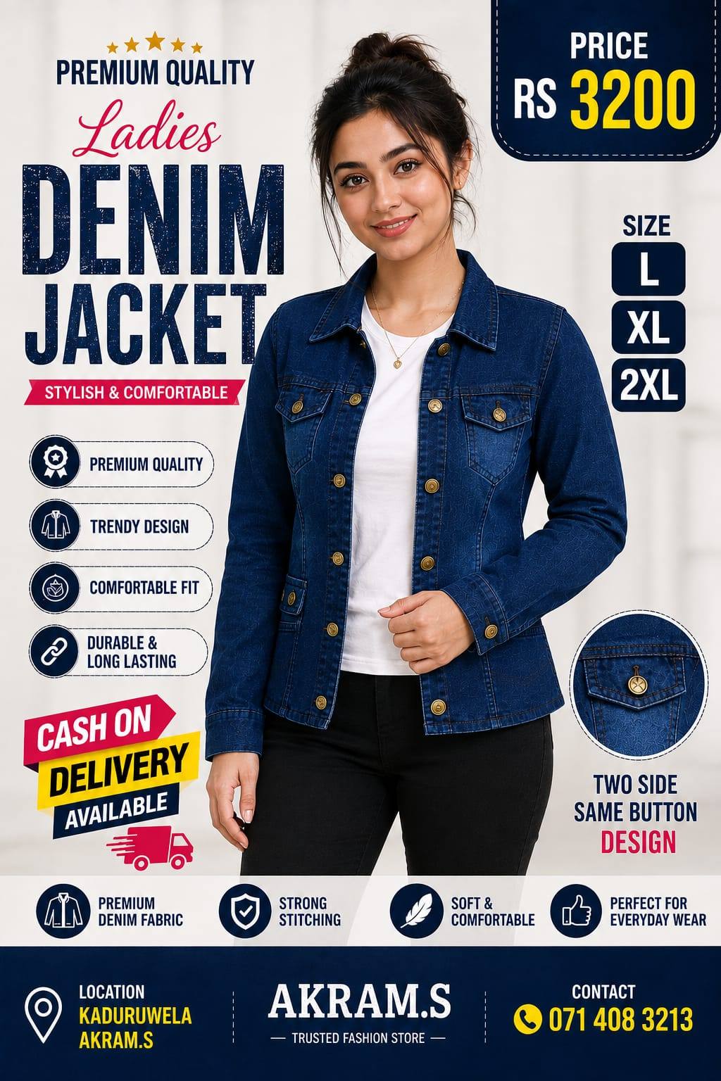 Ladies Denim Jacket – New Arrival!