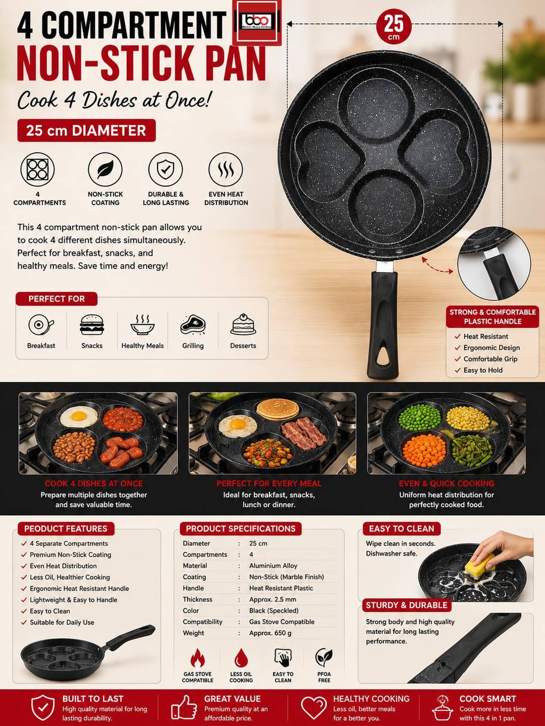 4 HOLE EGG PAN - AVAILABLE NOW