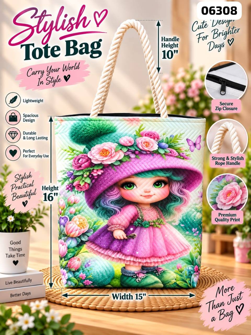 LADIES PREMIUM TOTE BAG
