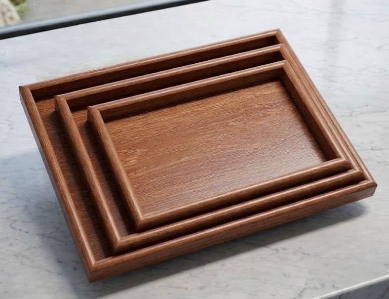 3PCS WOODEN TRAY SET FOR SALE