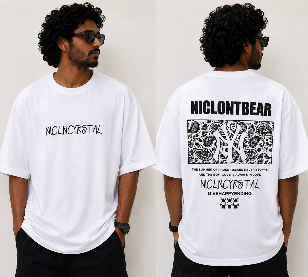 Over Size Back Print T-Shirts