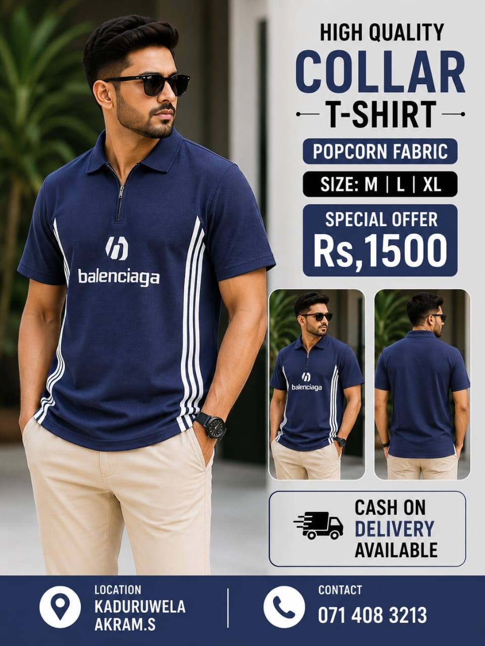 Premium Collar T-Shirts Available