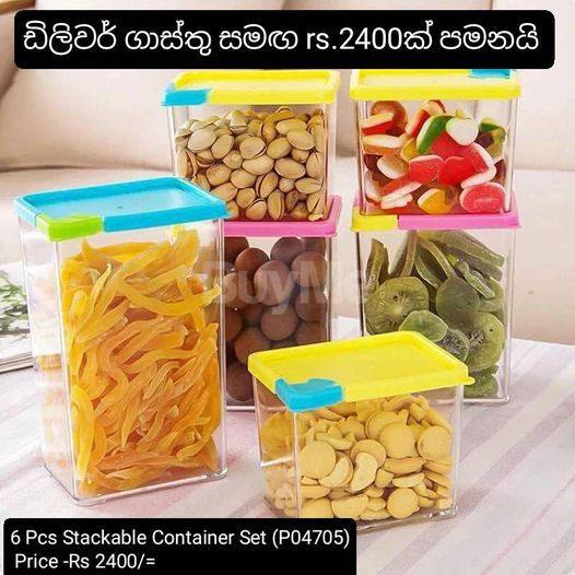 6 PCS STACKABLE CONTAINER SET