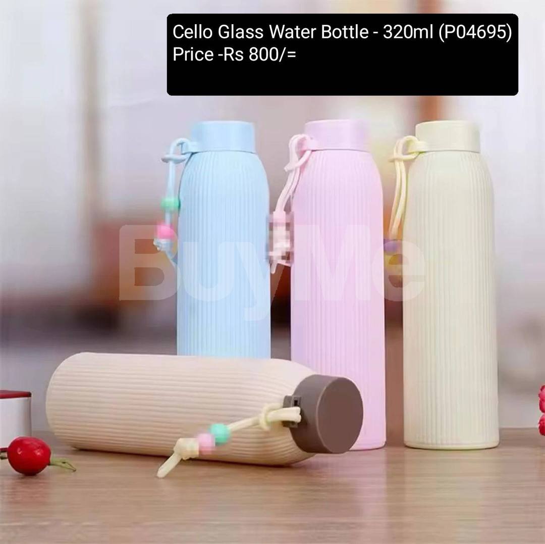 CELLO GLASS WATER BOTTLE - 320ML