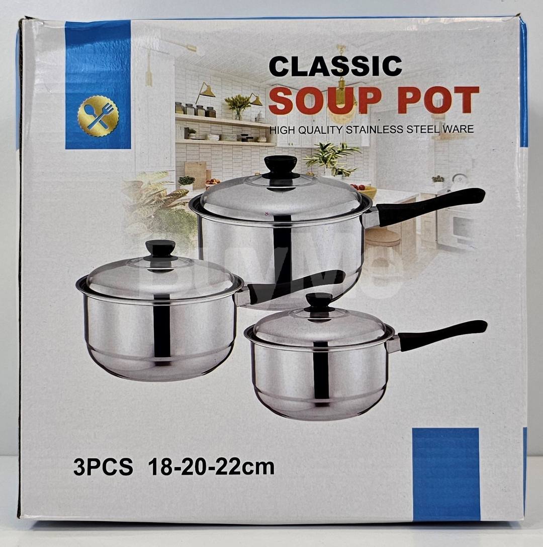 3 PCS CLASSIC SOUP POT