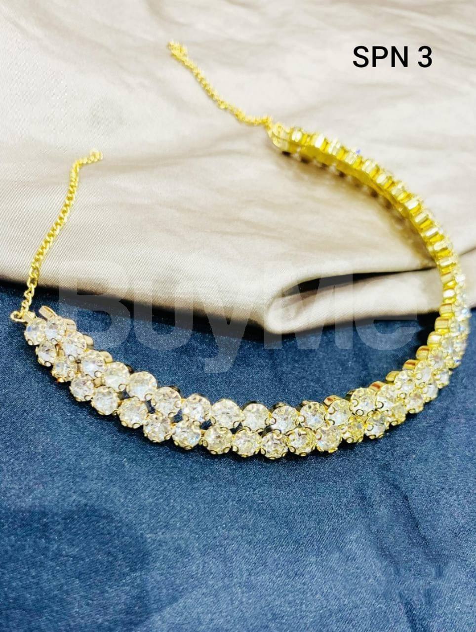 STONES EMBOSSED FANCY NECKLACE