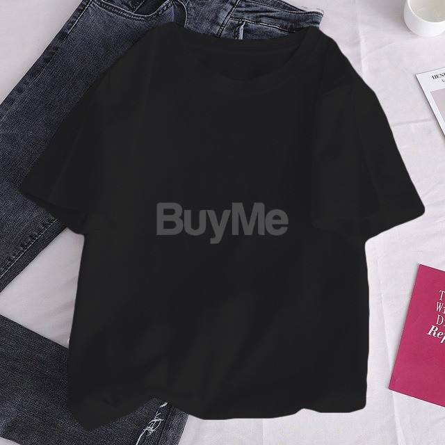 UNISEX PLAIN BAGGY TSHIRT- BLACK