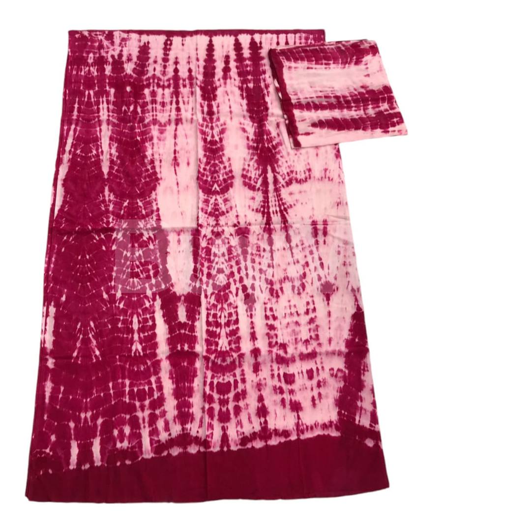 BATHIK MAXI MATERIAL WITH SHAWL - PINK