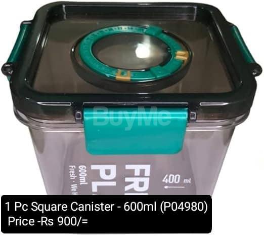 1 PC SQUARE CANISTER - 600ML