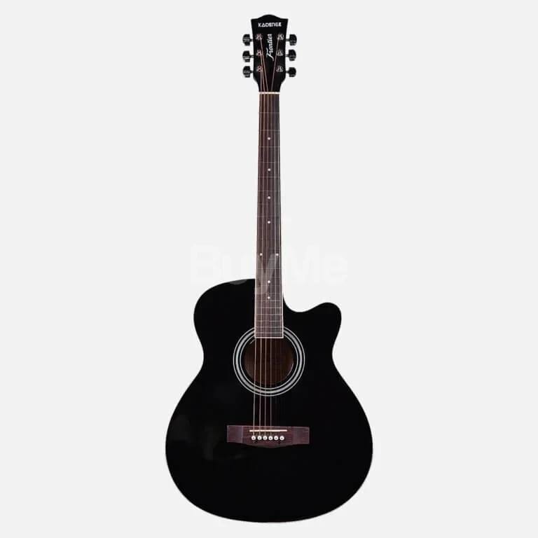 KADENCE FRONTIER SERIES BLACK ACOUSTIC GUITAR – FRBKE01D