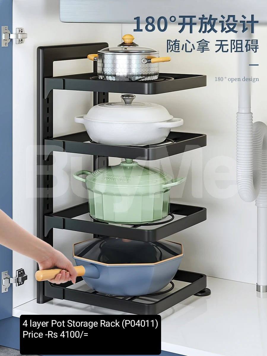 4 LAYER POT STORAGE RACK