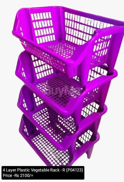 4 LAYERC PLASTIC VEGETABLE RACK