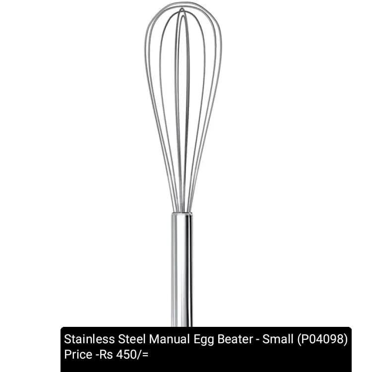 STAINLESS STEEL MANUAL EGG BEATER (SMALL)